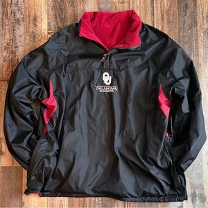 Pro Player P2 OU Sooners Reversible Pullover Fleece Windbreaker